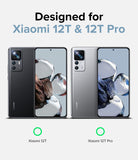 Xiaomi 12T / 12T Pro Case | Fusion-X - Black and silver Xiaomi 12T and 12T Pro phones shown from front and back views.