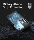 Xiaomi 12T / 12T Pro Case | Fusion-X - Protective phone case on charred wood with military-grade drop protection text.