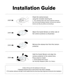 Xiaomi 17 Ultra | Camera Glass (2P) - Four-step installation guide for applying a phone camera lens protector.