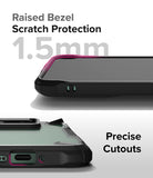Xiaomi 14 Case | Fusion-X - Close-up of phone case showing 1.5mm raised screen bezel and precise port cutouts.