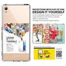 Sony Xperia Z3 Plus Case | Fusion - Clear phone case showing DIY design templates with custom photos and graphics.