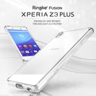 Sony Xperia Z3 Plus Case | Fusion - Clear protective phone case shown from front and back on a white background.