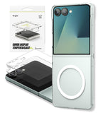 Galaxy Z Flip 7 Case | Slim Magnetic - Clear magnetic case for Galaxy Z Flip 7 with tempered glass screen protector.