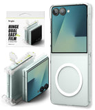 Galaxy Z Flip 7 Case | Slim Magnetic - Clear magnetic case for Galaxy Z Flip 7 with hinge film installation kit.