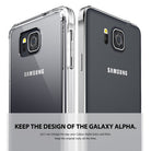 Galaxy Alpha Case | Fusion - Two Samsung Galaxy Alpha phones, one with a clear protective case and one without.