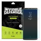 Galaxy Note 8 Screen Protector | Full Cover (2P) - Invisible Defender screen protector packaging with a Galaxy Note 8.