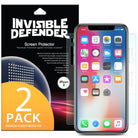 iPhone X Screen Protector | Invisible Defender - Two-pack screen protector packaging with an iPhone X display.