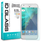 Google Pixel Screen Protector | Invisible Defender Glass - Google Pixel Screen Protector - Invisible Defender glass screen protector packaging next to a Google Pixel smartphone.