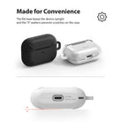 AirPods Pro Case - Black - Black and clear protective cases for AirPods Pro with flat bases and X-pattern scratch protection.