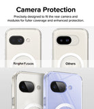 Google Pixel 9a Case | Fusion Magnetic - Comparison showing Ringke Fusion camera coverage versus standard cases.