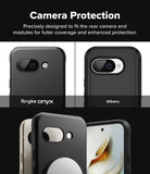 Google Pixel 9a Case | Onyx Magnetic - Comparison showing the Ringke Onyx case providing superior camera module coverage.