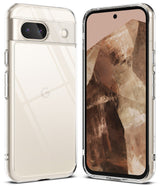 Google Pixel 8a Case | Fusion - Clear protective case shown from back and front views on a Google Pixel 8a smartphone.