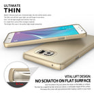 Galaxy Note 5 Case | Slim - Gold phone case showing a slim profile, camera cutout, and 0.7mm raised lip for screen protection.