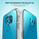 Galaxy S6 Case | Slim - Two blue Samsung Galaxy S6 phones in clear, slim protective cases against a light blue background.