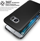 Galaxy S7 Edge Case | Slim - Matte black protective phone case shown from the back, highlighting camera and port cutouts.