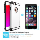 iPhone 6s Plus Case | Max - Black - White and black protective phone case with a screen protector and combo pack branding.