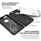 iPhone 6s Plus Case | Max - Black - Dual-layered phone case with a soft TPU inner shell and a hard PC outer cover.