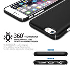 iPhone 6 Plus Case | Slim - Matte black phone case showing 360-degree coverage, camera protection, and port cutouts.