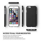 iPhone 6 Plus Case | Slim - Multiple views of a black slim phone case showing precise cutouts for buttons and ports.