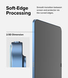 Tempered Glass | iPad - Close-up of a tablet with a 2.5D curved-edge screen protector showing a smooth, seamless transition.