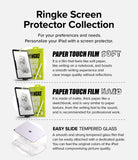Paper Touch Film Soft | iPad - Comparison chart of Ringke iPad screen protectors including Paper Touch Soft, Hard, and Glass.