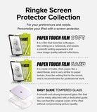 Paper Touch Film Soft | iPad - Comparison chart of Ringke iPad screen protectors including Paper Touch Soft, Hard, and Glass.