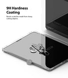 Invisible Defender Glass | iPad - Keys and coins resting on an iPad screen protected by 9H hardness glass.
