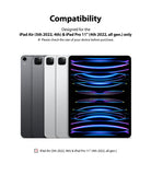 Paper Touch Film Hard | iPad - Compatibility chart showing four iPad models in different colors with a blue abstract screen.