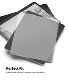 Paper Touch Film Hard | iPad - Matte screen protector hovering over an iPad displaying a digital architectural sketch.