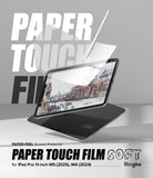 Paper Touch Film Soft | iPad - iPad screen protector being applied to an iPad Pro with a stylus, showing a watercolor art display.