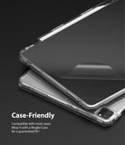 Paper Touch Film Soft | iPad - Matte screen protector being applied to an iPad inside a clear protective case.