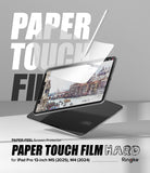 Paper Touch Film Hard | iPad - iPad Pro screen protector being applied with a stylus, showing a textured paper-like finish.