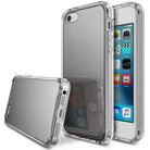 iPhone SE / 5s / 5 Case | Mirror - Clear protective phone case with a reflective mirror back panel shown from multiple angles.