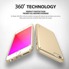 iPhone 6s Case | Slim - Gold iPhone 6s in a slim protective case shown from front and back angles against a white background.