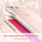iPhone 6s Plus Case | Slim - Rose gold iPhone 6s Plus in a clear, slim protective case against a soft, bokeh background.