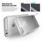 iPhone 6s / 6 Case | Mirror - Comparison showing a scratched generic case versus a smooth, scratch-resistant Ringke case.