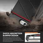 iPhone 6s / 6 Case | Edge - Black and red protective phone case hitting dirt with a 1.2mm tapered lip for screen protection.