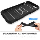 iPhone 6s Plus / 6 Plus Case | Rebel - Black protective phone case with geometric heat reduction pattern and flexible TPU.