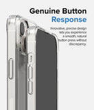 iPhone 14 Plus Case | Fusion Matte - Clear phone case showing precise button cutouts and tactile side buttons.