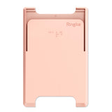 Card Holder | Slot [Solid - 2 Cards] [1 Pack] - Minimalist pink adhesive card holder with Ringke logo and braille detail.