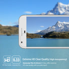 Google Pixel Screen Protector | Invisible Defender Glass - Google Pixel Screen Protector - A smartphone displaying a clear mountain landscape through a thin glass screen protector.