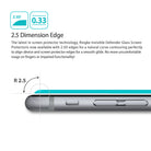 Moto G5 Plus Screen Protector | Invisible Defender Glass [2P] - Moto G5 Plus Screen Protector - Diagram showing a 2.5D curved edge screen protector on a smartphone side profile.
