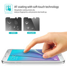 Galaxy Note 5 Screen Protector | Glass - Galaxy Note 5 Screen Protector - Comparison showing ID Glass repelling water droplets versus fingerprints on other glass.