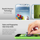 Moto E 2015 (2nd Gen.) Screen Protector | Film - Smartphone screen protector showing precision fit and easy cleaning.