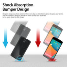 Google Nexus 5 Case | Fusion - Black - Two Nexus 5 phones falling, one with a protective case absorbing impact.