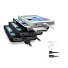 iPhone SE / 5s / 5 Case | Slim Logo-Cut - Stack of three iPhones in slim cases, each connected to charging cables and adapters.
