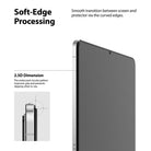 Xiaomi Pad 5 / 5 Pro Screen Protector | Invisible Defender Glass - Xiaomi Pad 5 / 5 Pro Screen Protector - Close-up of tablet screen with curved edges and text highlighting soft-edge design.