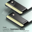 Google Pixel 6 | Camera Protector Glass [3 Pack] - Tempered glass protector being applied to a Google Pixel 6 camera bar.