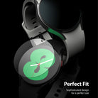 Galaxy Watch 5 / 4 (40mm) Screen Protector | Sapphire Crystal Glass - Galaxy Watch 5 / 4 (40mm) Screen Protector - Transparent circular glass protector hovering over a Galaxy smartwatch.