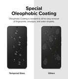 Xiaomi 12T / 12T Pro Screen Protector | Full Cover Glass - Xiaomi 12T / 12T Pro Screen Protector - Comparison showing water beading on tempered glass versus smudges on standard glass.